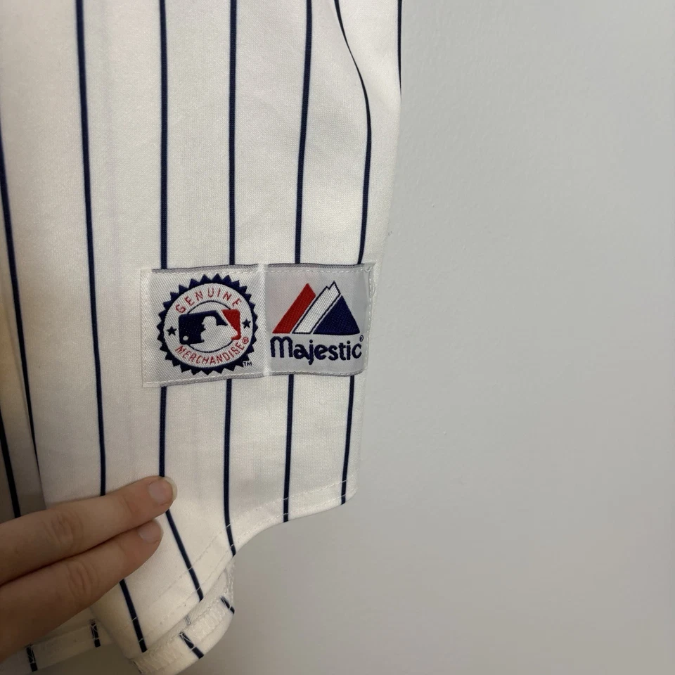 Camiseta deportiva local cosida a rayas Alex Rodríguez #13 de los Yankees de Nueva York para hombre talla grande Foto 3 de 4