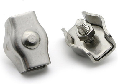 12 PCS M2 Simplex Single Bolt Wire Rope Clips Stainless Steel Cable Clamp for 1/