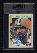 BAS 1978 Topps Lynn Dickey #78 Seal of Authenticity Auto ur8