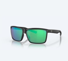 Costa Del Mar Rinconcito Sunglasses - Matte BLack/ Green Mirror 580G / SIZE M