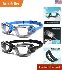 Swim Goggles, 2-Pack Swimming Goggles, Anti Fog, No Leaking For Adult Women M...