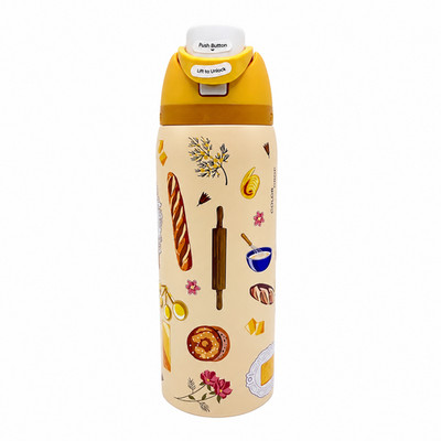 32 oz Stainless Steel Water Bottle with Straw Lid Brunch Bunch New Release