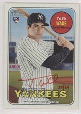2018 Topps Heritage High Number Real One Red Ink 39/69 Tyler Wade Auto 06bg