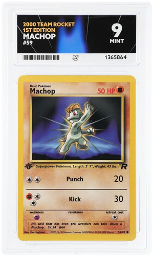 Machop (1st Edition) graded ACE 9 for sale on eBay