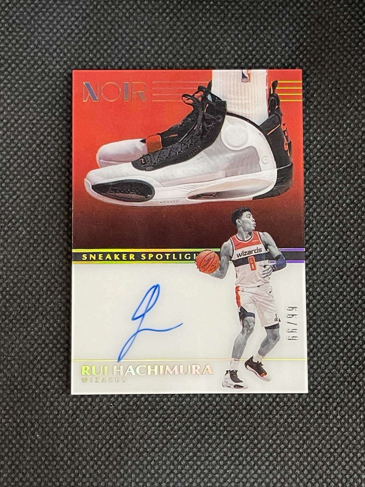 2019-20 Noir RUI HACHIMURA RC Auto /99 Sneaker Spotlight Signed