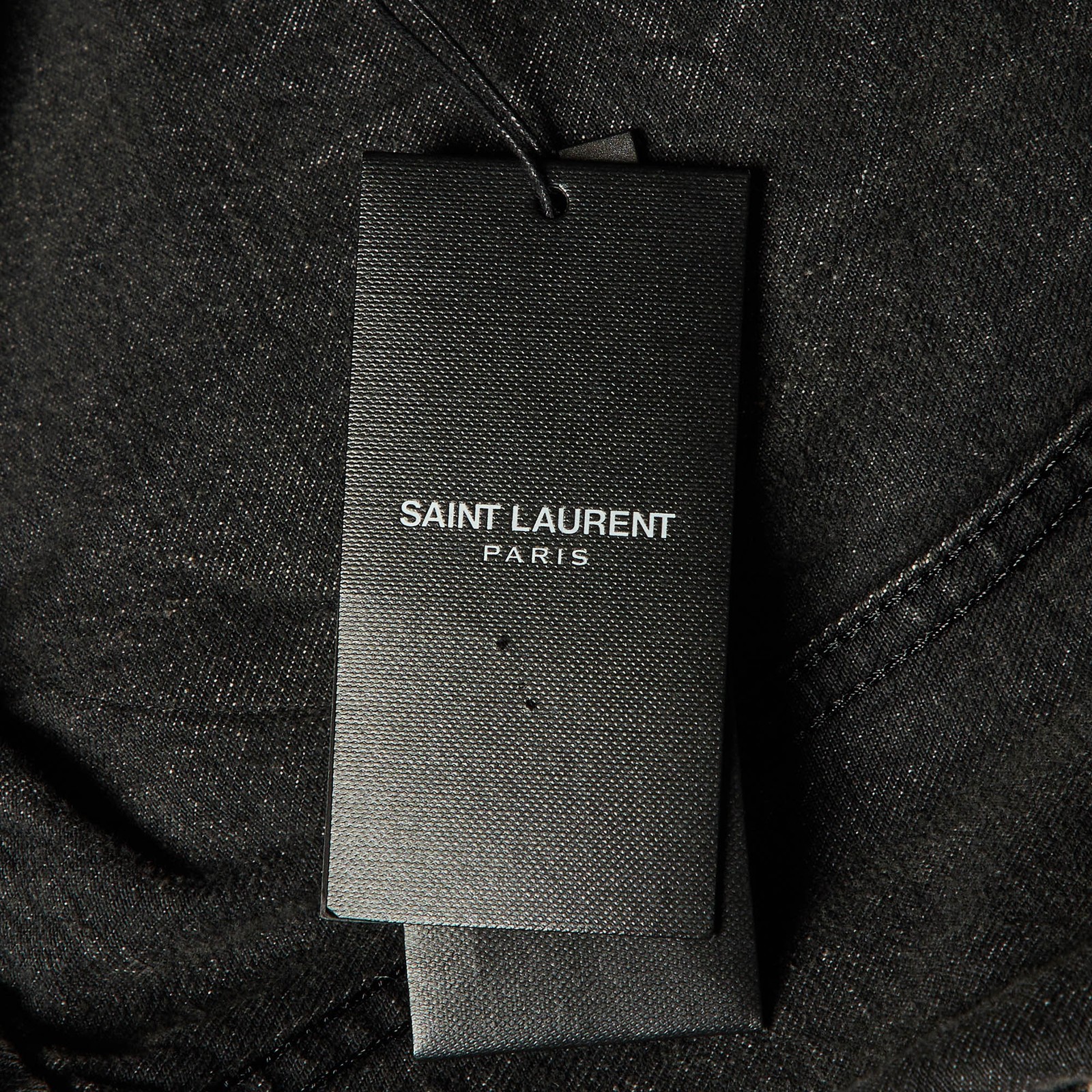 Giacca Saint Laurent grigio scuro denim lavato con bottoni davanti L