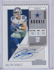 Dalton Schultz 2018 Contenders Variation Rookie Ticket Stub Die-Cut Rc Auto /86