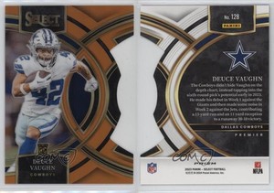 2023 Select Premier Level Orange Prizm Die-Cut /399 Deuce Vaughn #128 Rookie RC