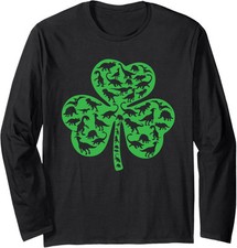 St Patricks Day Cute Dinosaur Shamrock Dino Gift Long Sleeve Tshirt
