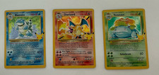 Set Celebrazione 25° Anniversario CHARIZARD VENUSAUR BLASTOISE Holo Pokemon