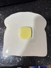Vintage Ceramic Toast Keeper Slice Of Bread With Butter Lid Only
