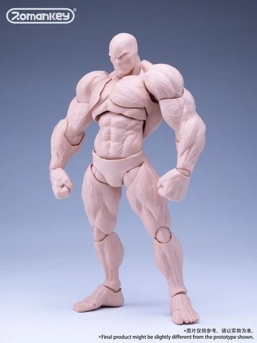 Romankey UMS003 1:12 Male Muscular Pale Skin Man Action Figure Doll Body Model - Picture 1 of 9