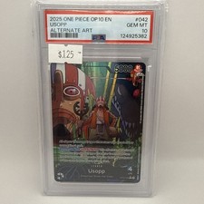 2025 One Piece Usopp Op10 Alternate Art #042 Psa 10