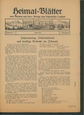 Heimat-Blätter vom Maintal und Jura / Beilage zum Lichtenfelser Tagblatt 4125409