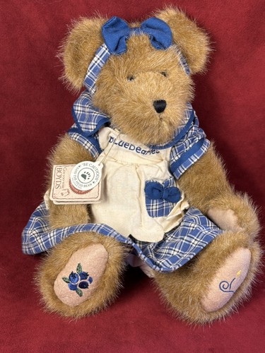 Boyds Bears 14 Zoll Muffin B. Blueberry Plüsch 94693Yc nicht mehr produziert 2002 NEU!
