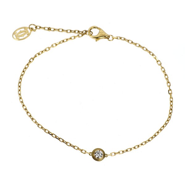 Cartier K18YG Diamond Bracelet D'Amour MM - Auth free shipping from Japan- Auth