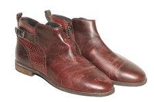 GREAT UGG BURGUNDY FLAT ANKLE BOOTS SHEEPSKIN INSOLE 40 EU 7.5 UK