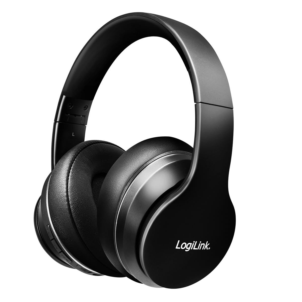 Casque audio Bluetooth V5.0 BT0053 noir avec réduction bruit active et boîte de transport