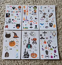 Halloween Temporary Tattoos Glow in the Dark 6 Sheets Fun Spooky Pumpkins Cats