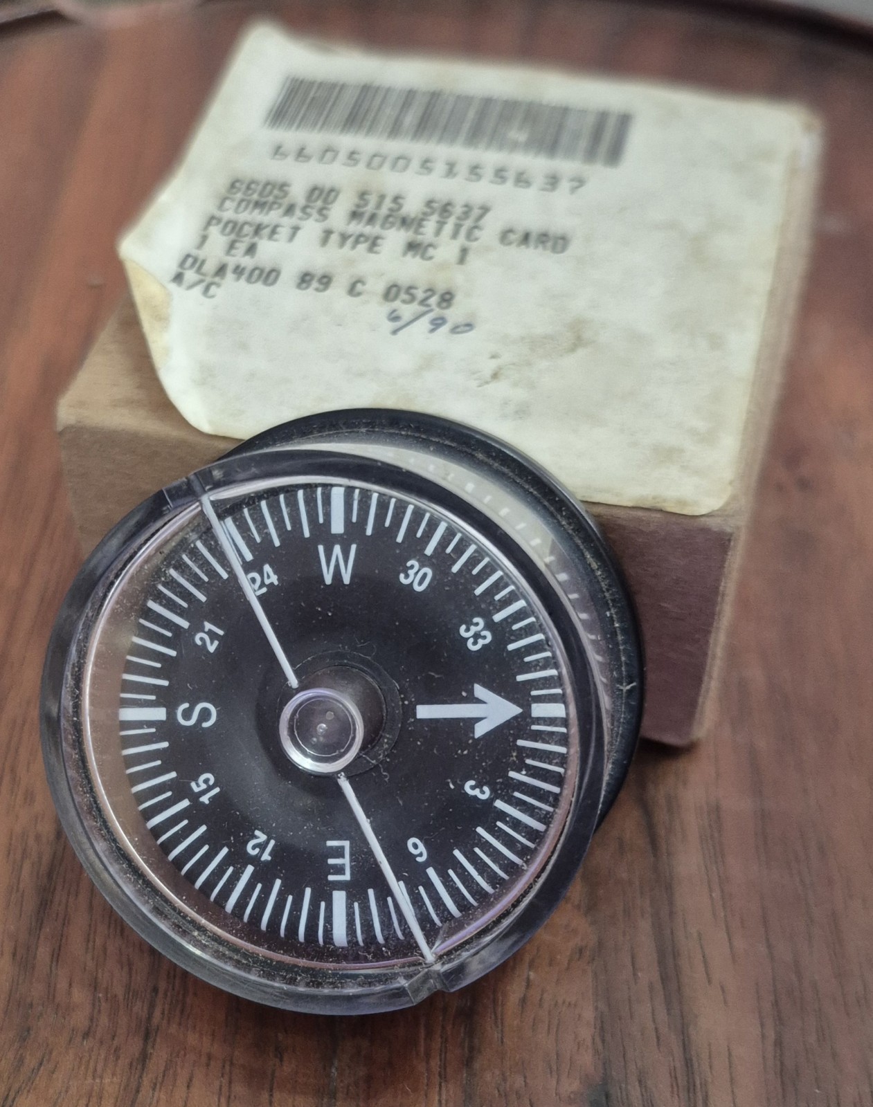 Compass Card Aviation US Military Compass Magnetic Card Pocket Type MC 1 Ram Elec Survival ...
