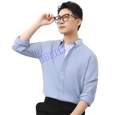Linen Men's Long Sleeve Button Casual Loose Business Wedding Thin Shirt Top Size