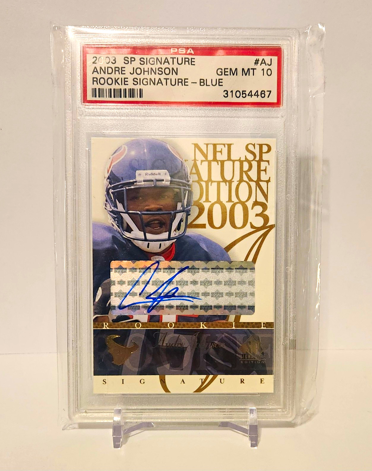 Andre Johnson SP Signature Edition #AJ Rookie Signature-Blue