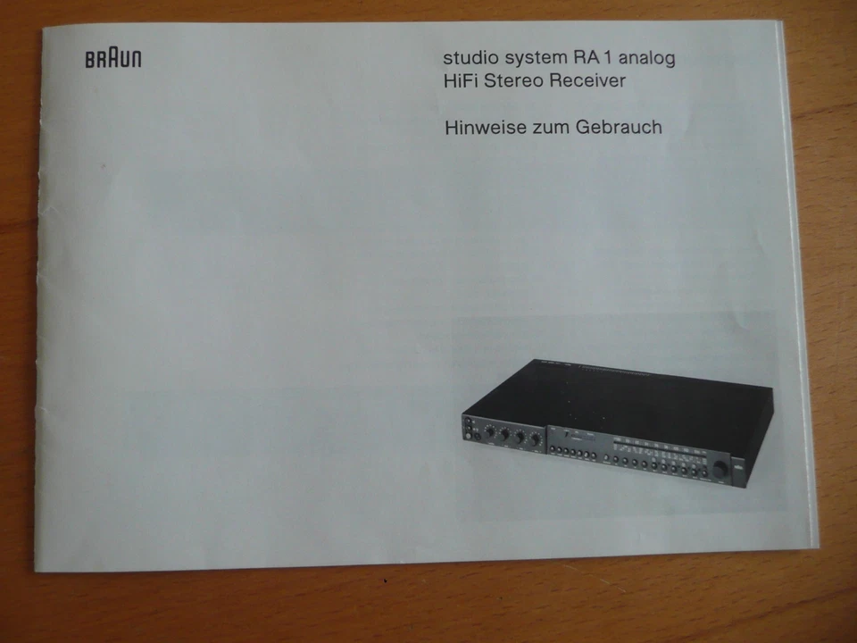 Braun RA1 Receiver - Original Bedienungsanleitung -