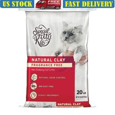 Unscented Non-Clumping Natural Cat Litter 20lbs Dust Free Odor Control New