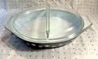 Pyrex Black Snowflake Divided Dish with Lid