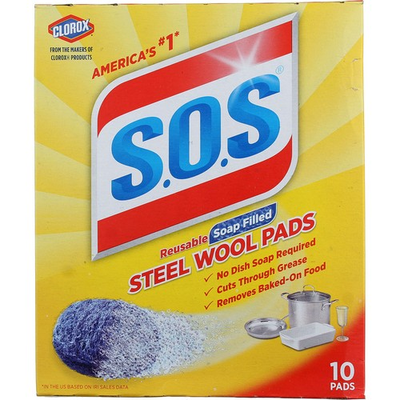 #ad S.O.S. Steel Wool Soap Pads 10 pads $9.27