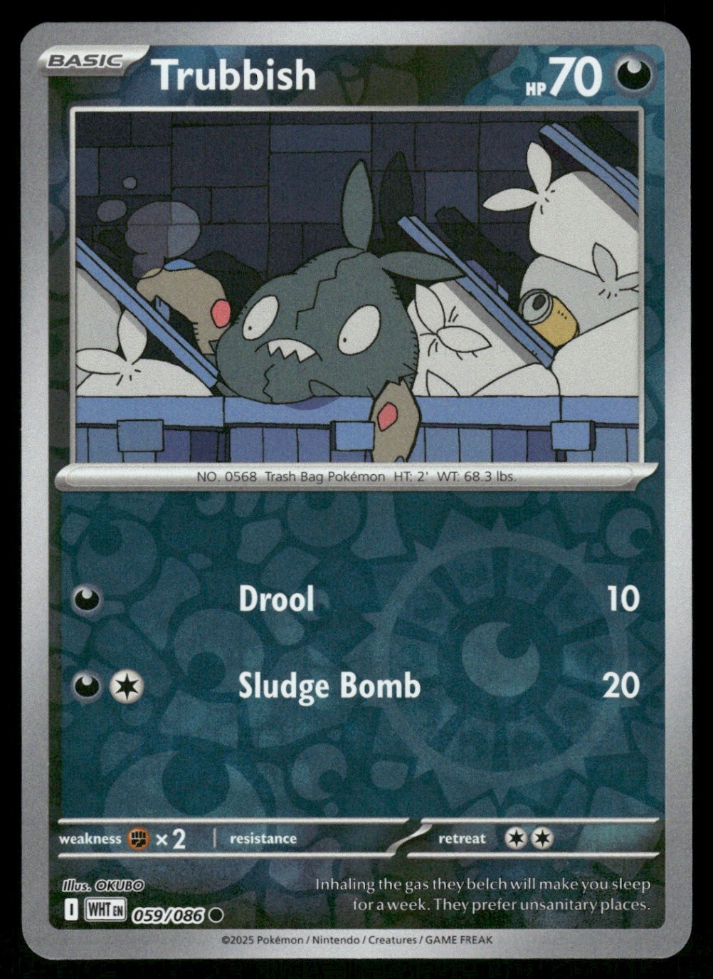 Trubbish Reverse Holo Common SV: White Flare 059/086 NM