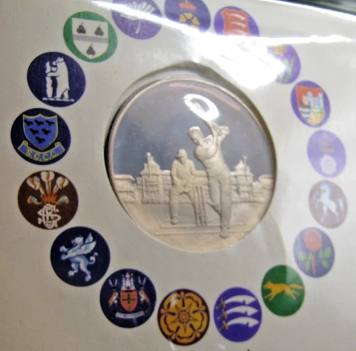 COINS BULLION - Scarce 1973 Silver Proof Set John Pinches County Cricket #B316