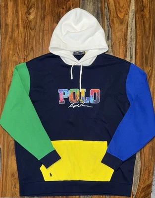 Polo Ralph Lauren Fleece Hoodie Pullover Colorblock Big & Tall Men’s Size 3XLT - Image 1 of 4
