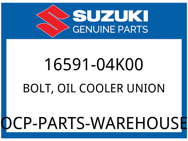 Suzuki OEM Part 16591-04K00 BOLT, OIL COOLER UNION
