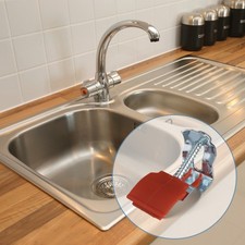 5Pcs Adjustable Sink Clips for Kitchen Reusable Plastic and Steel Sink Brackets