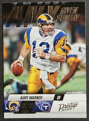 2022 Panini Prestige Any Given Sunday #7 Kurt Warner St. Louis Rams
