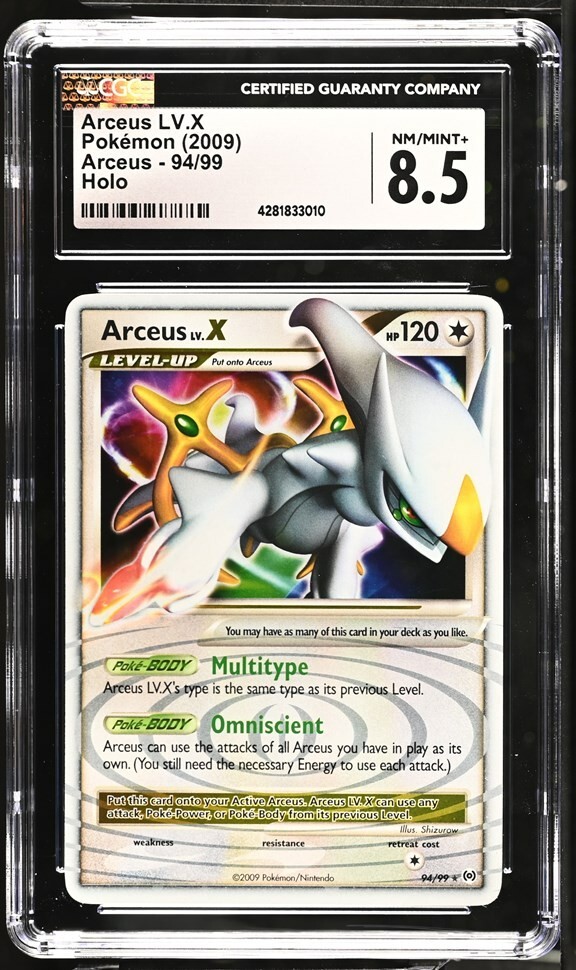 ※バラ売り不可　ポケモンカード海外版　platinum arceus Holo Arceus LV.X 2009 Pokemon Platinum Arceus #94 CGC 8.5 8 9 PSA