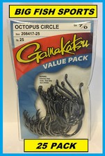 GAMAKATSU #208 OCTOPUS CIRCLE HOOK 25 HOOKS V...