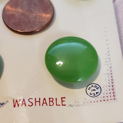 Vintage Lansing Green Shank Buttons - 9 on 2 Beautiful Cards - Made In USA - Picture 4 of 6