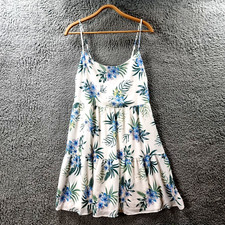 New JAY JAYS Womens Dress Size 18 White Blue Floral Sleeveless A-Line Scoop Neck