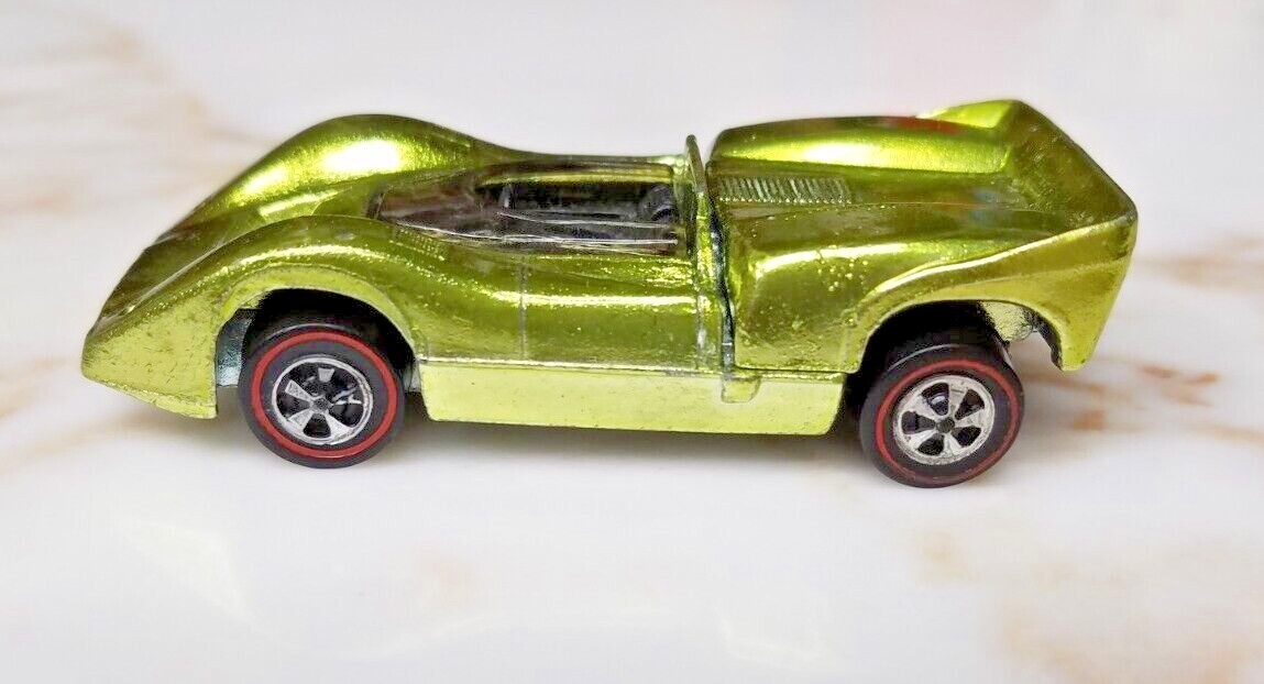 HOT WHEELS 1969 REDLINE MCLAREN M6A U.S. LIME YELLOW Awesome