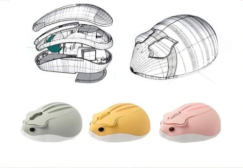 Wireless Computer Mouse Hamster Cute USB Optical Mini 1200DPI Laptop Small Mice - Picture 5 of 15