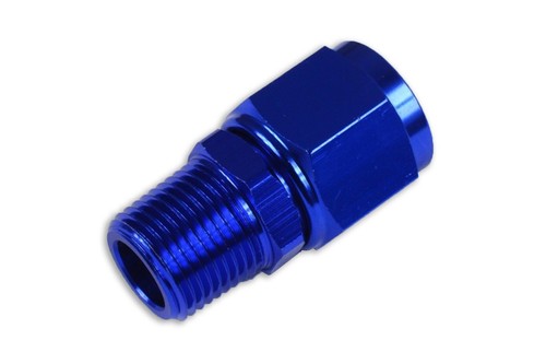 Adaptateur De Raccord Tuyau Droit AN-8 Vers 3/8 NPT - Bleu - Pour Circuits Hydrauliques Ou Pneumatiques
