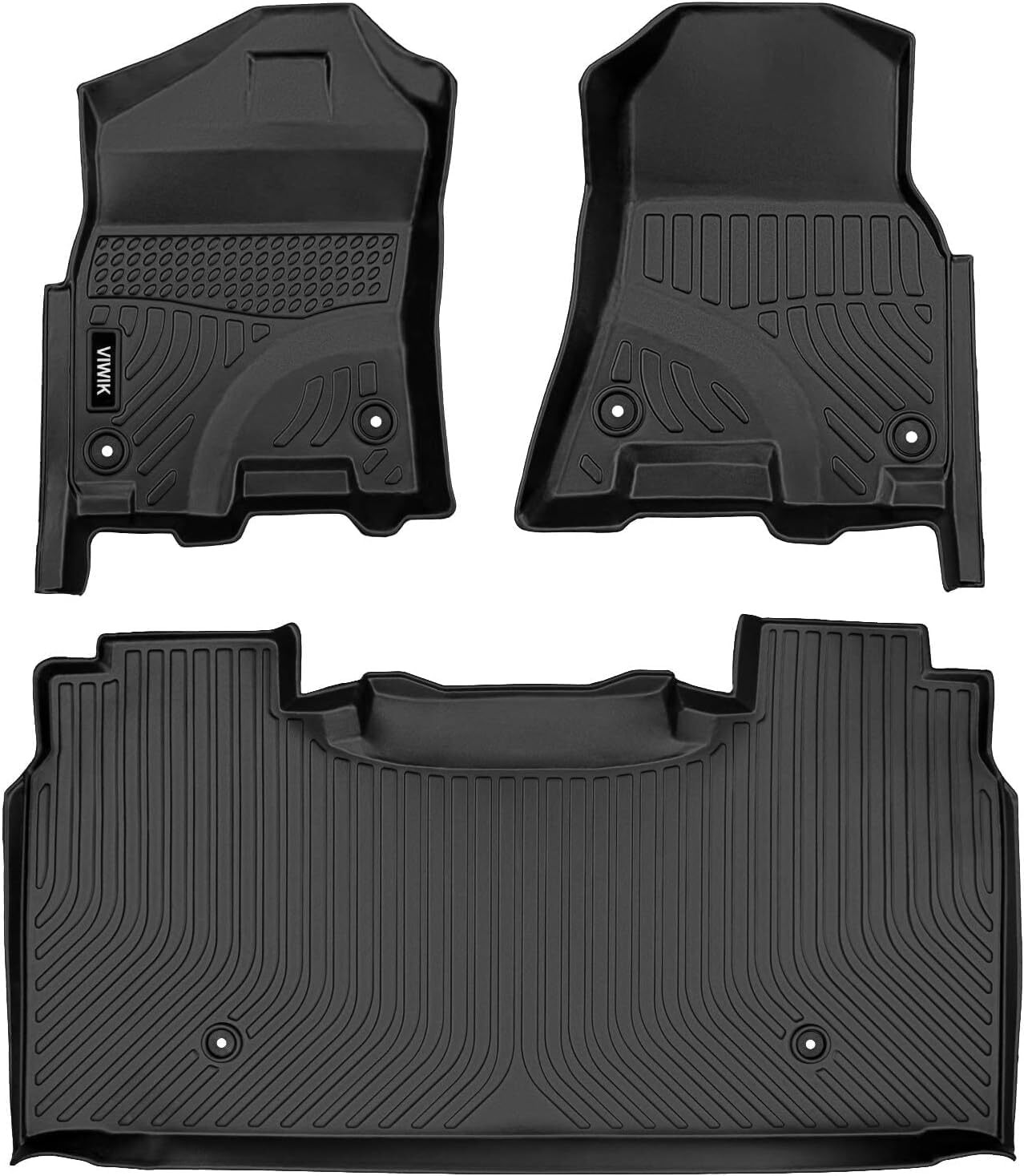 2019-2024 Dodge Ram 1500 Crew Cab All-Weather TPE Floor Mats by VIWIK