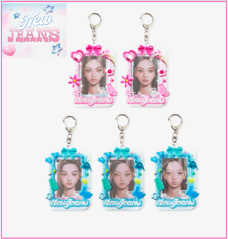 NEWJEANS GET UP Photocard Keyring Minji HanniDanielle Haerin Hyein