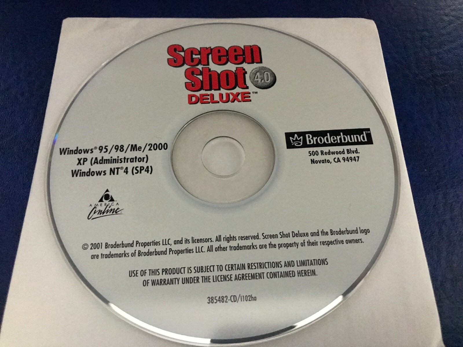 Vintage 2002 Screen Shot Deluxe 4.0 Software on CD by Broderbund | eBay