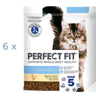 (  7,77 /kg) Perfect Fit Junior 1 mit Huhn Futter für Kätzchen: 6 x 750 g
