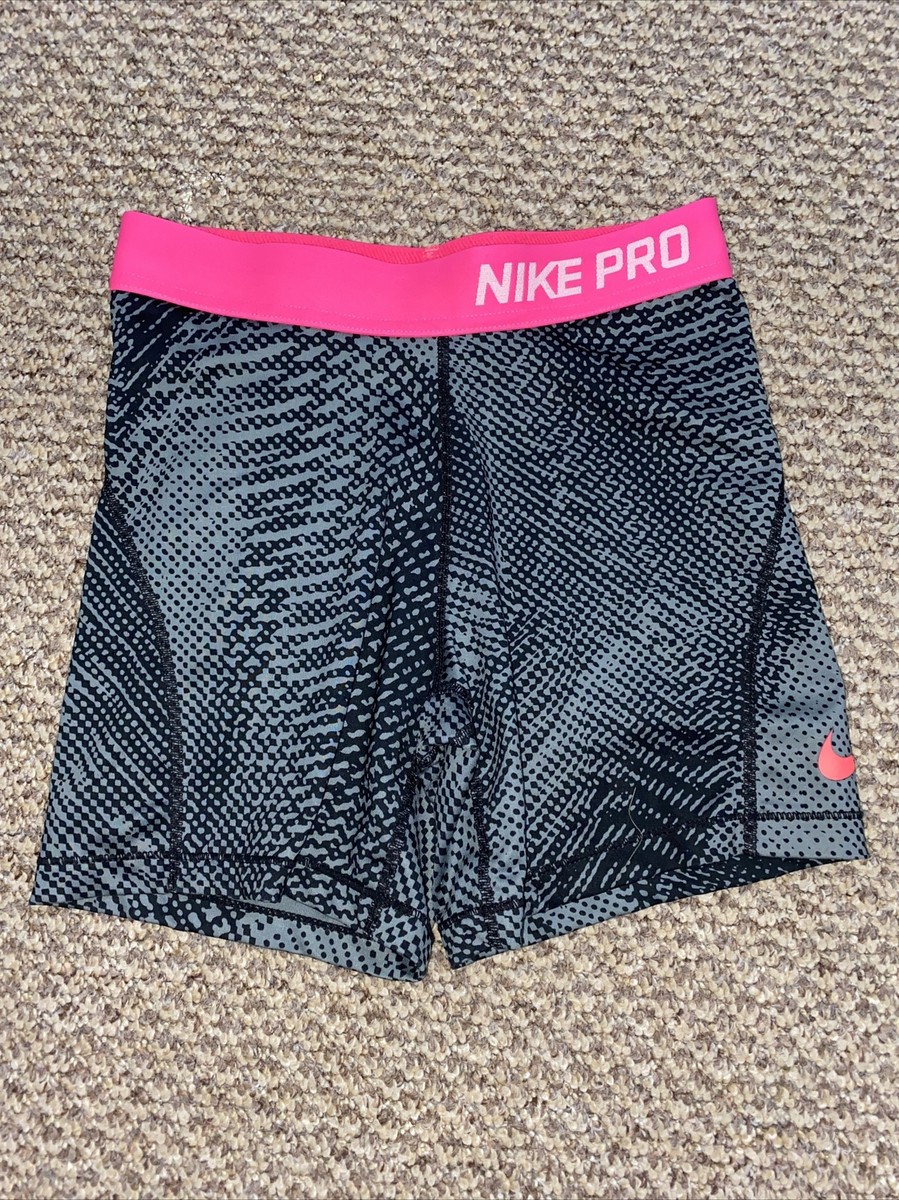 nike pro shorts grey and pink