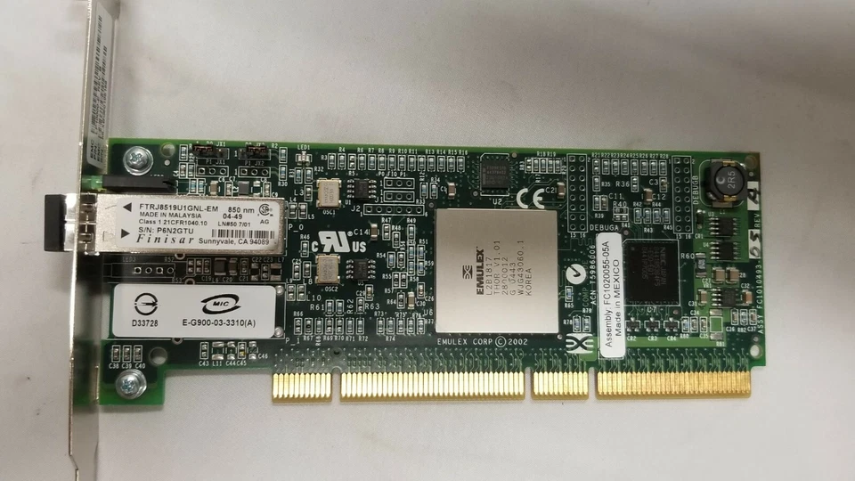  Emulex FTRJ8519U1GNL-EM FC1010493-05 Rev A Fiber Optic Transceiver PCIX Card - Image 3 of 3