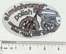 1960's Simichrome Polish Competition Chemicals INC. Iowa Falls , Iowa Decal